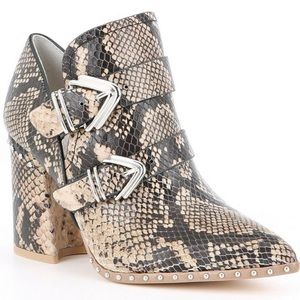Gianni Bini Decie Studded Snakeskin Bootie